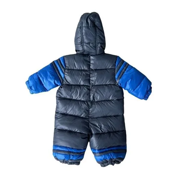Diesel‎ Hooded Winter Puffer Snowsuit Black / Blue Infant 6-9 Months - Picture 2 of 5